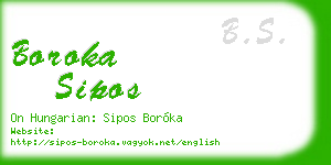 boroka sipos business card