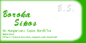 boroka sipos business card
